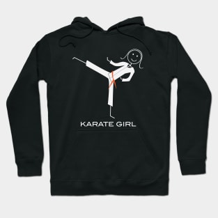 Funny Womens Orange Belt Karate Hoodie